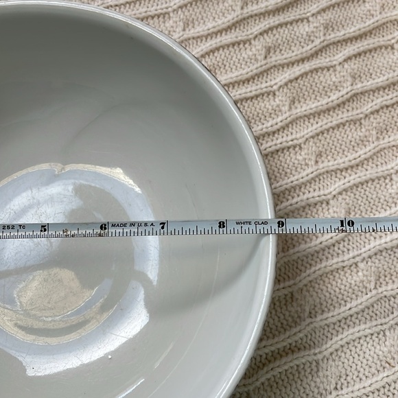 Vintage 1950s Hall’s Rose Blue Ribbon Garland Serving Bowl. Made in USA - Picture 7 of 10